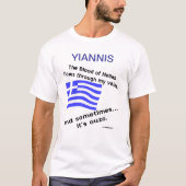 Bloed Hellas Stromen Aderen Soms Ouzo Personaliser T-shirt (Voorkant)