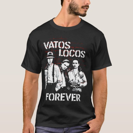 Bloed in bloed Vatos Locos voor altijd T-shirt (Voorkant)