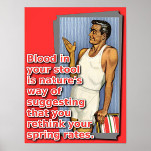 Bloed in je snijmachine Dirt Bike Motocross Poster