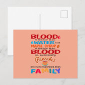 Bloed is dikker dan water maar mazelen briefkaart (Voorkant / Achterkant)