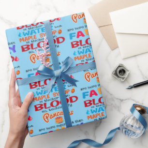 Bloed is dikker dan water maar mazelen cadeaupapier