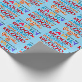 Bloed is dikker dan water maar mazelen cadeaupapier (Hoek)