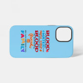 Bloed is dikker dan water maar mazelen iPhone hoesje (Achterkant horizontaal)