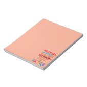 Bloed is dikker dan water maar mazelen notitieblok (Linkerzijde)