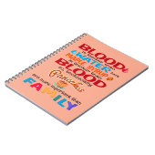 Bloed is dikker dan water maar mazelen notitieboek (Linkerzijde)