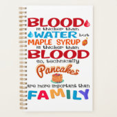 Bloed is dikker dan water maar mazelen planner (Voorkant)