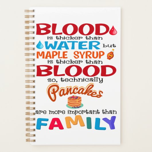 Bloed is dikker dan water maar mazelen planner (Voorkant)