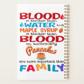 Bloed is dikker dan water maar mazelen planner (Achterkant)