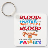 Bloed is dikker dan water maar mazelen sleutelhanger (Voorkant)