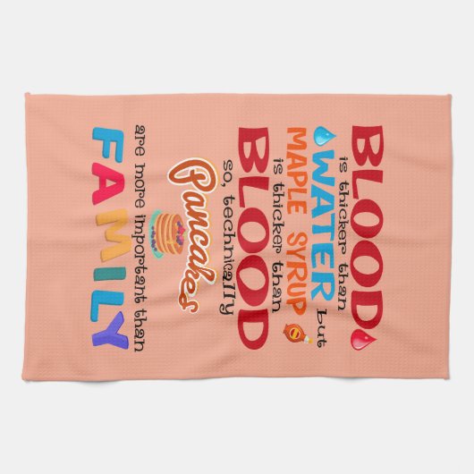 Bloed is dikker dan water maar mazelen theedoek (Horizontaal)