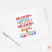 Bloed is dikker dan water maar mazelen vierkante sticker (Envelop)