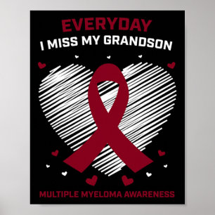 Bloed kanker bewustzijnsproducten Grandson Multipl Poster