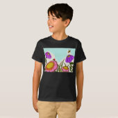 Bloed Kinder donkere T-shirt met bloem (Voorkant volledig)