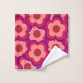 Bloed kleurenpatroon Hippie Flower Bad Handdoek (Wasdoekje)