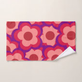 Bloed kleurenpatroon Hippie Flower Bad Handdoek (Handdoek)