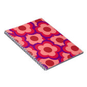 Bloed kleurenpatroon Hippie Flower Notitieboek (Rechterzijde)