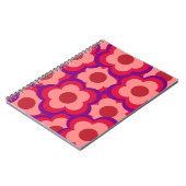 Bloed kleurenpatroon Hippie Flower Notitieboek (Linkerzijde)