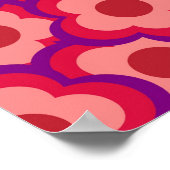 Bloed kleurenpatroon Hippie Flower Poster (Hoek)