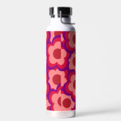 Bloed kleurenpatroon Hippie Flower Waterfles (Links)