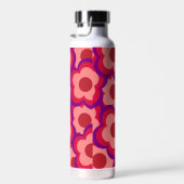 Bloed kleurenpatroon Hippie Flower Waterfles (Rechts)