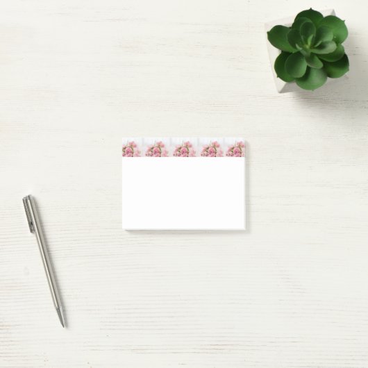 Bloed liefdesroze rozen Romantic Post merkt op Post-it® Notes (Kantoor)