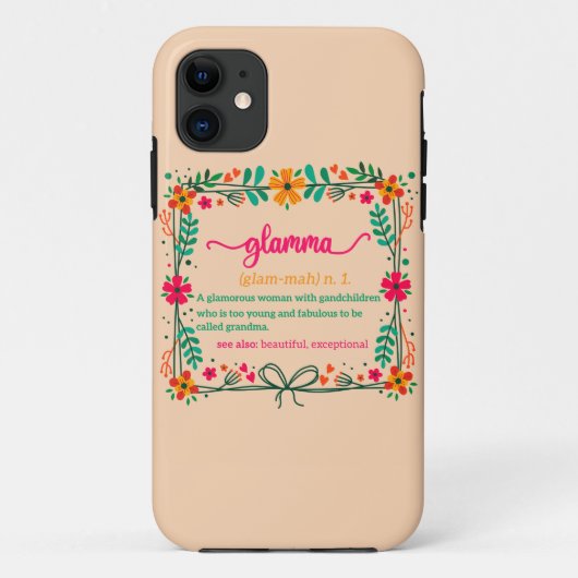 Bloed Lijst Glamma Grandma Grandmoeder Definition Case-Mate iPhone Case (Achterkant)