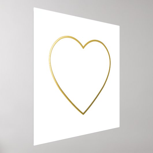 Bloed Line Gold Heart Folie Afdrukken (Laagn)
