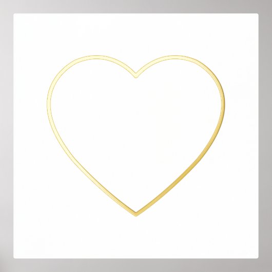 Bloed Line Gold Heart Folie Afdrukken (Voorkant)