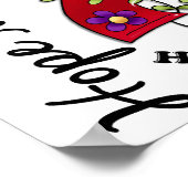 Bloed lint 4 Hoop maakt hartziekte belangrijk Poster (Hoek)