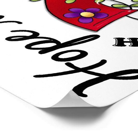 Bloed lint 4 Hoop maakt hartziekte belangrijk Poster (Hoek)