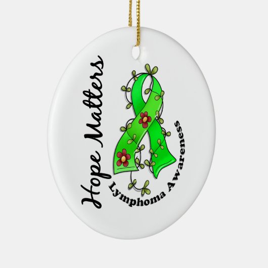 Bloed Lint 4 Hope Matters Lymphoma Keramisch Ornament (Rechts)