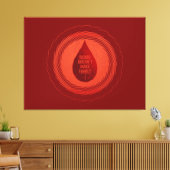 Bloed maakt geen familie canvas afdruk (Insitu (Woonkamer))