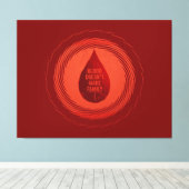 Bloed maakt geen familie canvas afdruk (Insitu (Houten vloer))