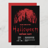 Bloed Maan Halloween Party Kaart (Voorkant / Achterkant)