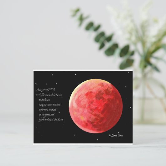 Bloed maan post Kaarten (Staand voorkant)
