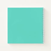 Bloed modern 3 Initialen monogram | White on Aqua Notitieboek (Achterkant)