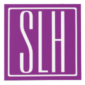 Bloed modern 3 Initialen monogram | Wit en Paars Kubus (Voorkant)