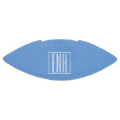 Bloed modern 3 Initialen monogram | Zacht blauw American Football (Paneel)