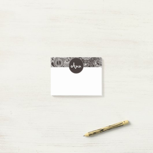 Bloed Oerwoud zwart Post-it® Notes (Op bureau)