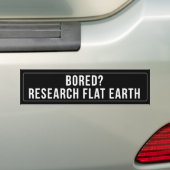 BLOED? ONDERZOEKSFLAT AARDE BUMPERSTICKER (Op auto)