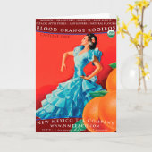 Bloed Oranje Rooibos Wenskaart Kaart (Gele Bloem)