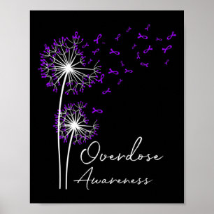 Bloed Paarse overdosis Dandelion Faith Hope Love A Poster