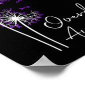 Bloed Paarse overdosis Dandelion Faith Hope Love A Poster (Hoek)