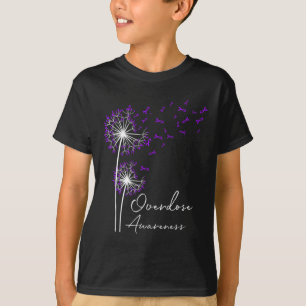 Bloed Paarse overdosis Dandelion Faith Hope Love A T-shirt