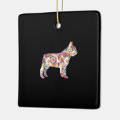 Bloed Pattern Frenchie French Bulldogs Lover Gift Keramisch Ornament (Links)
