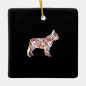 Bloed Pattern Frenchie French Bulldogs Lover Gift Keramisch Ornament (Voorkant)