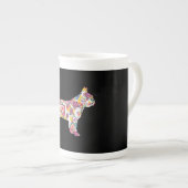 Bloed Pattern Frenchie French Bulldogs Lover Gift Porselein Kop (Voorkant rechts)