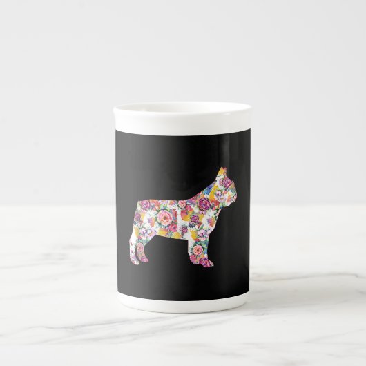 Bloed Pattern Frenchie French Bulldogs Lover Gift Porselein Kop (Voorkant)