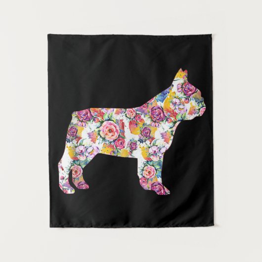 Bloed Pattern Frenchie French Bulldogs Lover Gift Wandkleed (Voorkant)