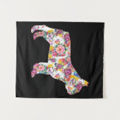 Bloed Pattern Frenchie French Bulldogs Lover Gift Wandkleed (Voorkant (horizontaal))